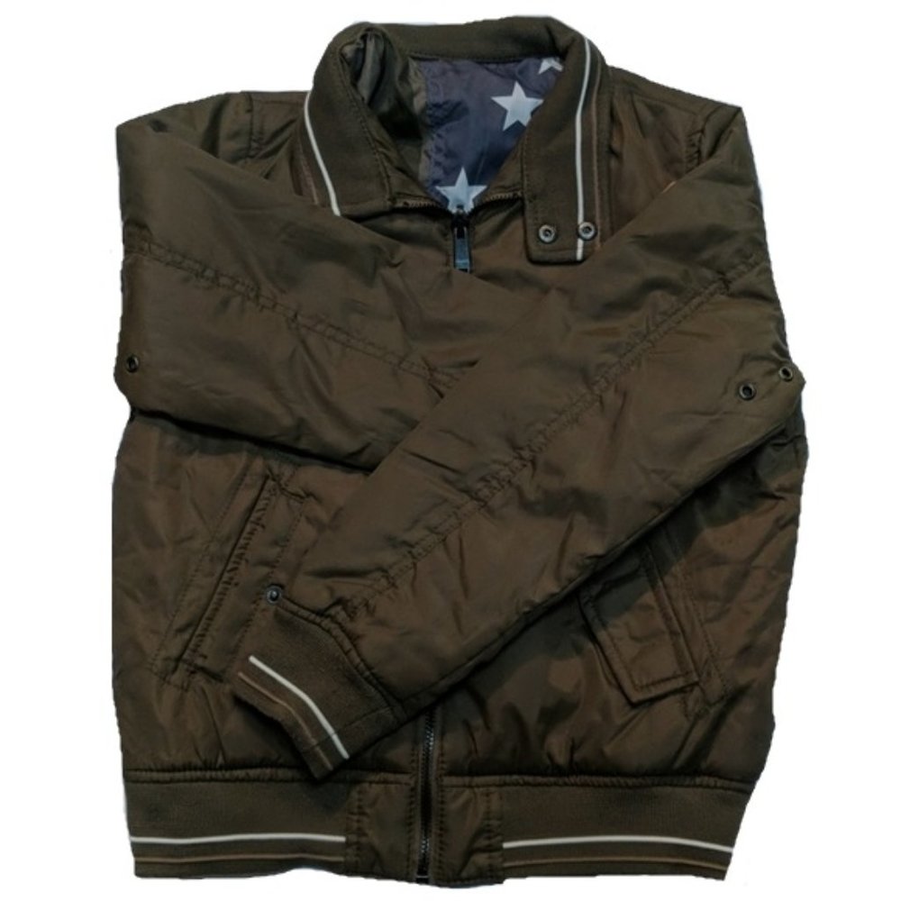 🍀 Zara 🍀 Size 7/8 🍀 Kids Reversible Green Jacket Boy Girl Coat 🍀